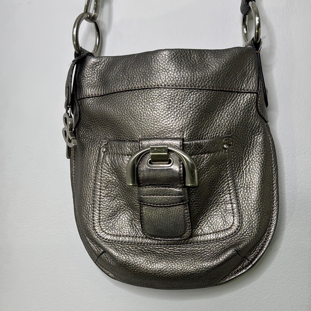 B. Makowsky Silver Crossbody Bag with Adjustable Strap - Picture 3 of 16